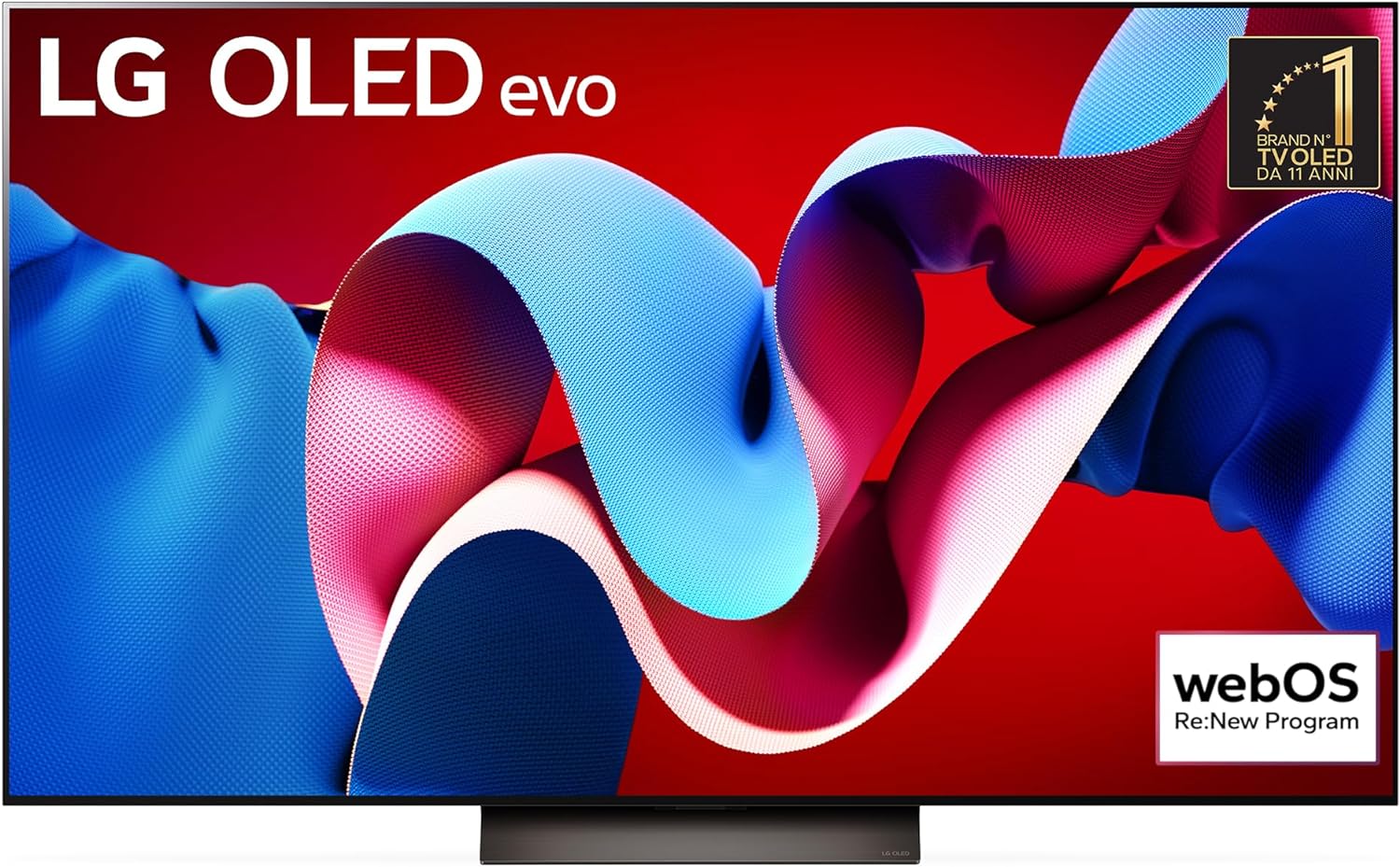 LG OLED evo 55'', Serie C4 2024, OLED55C46LA, Smart TV 4K, Processore α9 Gen7, Brightness Booster, 40W, Dolby Vision, 4 HDMI 2.1 4K@144Hz, GSync, VRR, Alexa, ThinQ AI, webOS 24, Umber Brown [Classe di efficienza energetica G]